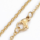 304 Stainless Steel Cable Chain Necklaces US-NJEW-H445-04G-2