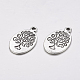 Antique Silver Tone Tibetan Silver Oval with Tree of Life Pendants US-X-LF9358Y-2