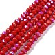Electroplate Opaque Solid Color Glass Beads Strands US-EGLA-A034-P6mm-L04-1