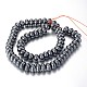 Pearlized Non-magnetic Synthetic Hematite Rondelle Beads Strands US-G-F230-02-2