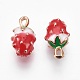 Golden Plated Alloy Enamel Charms US-ENAM-WH0004-02G-2