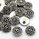 Antique Silver Tone Zinc Alloy Enamel Alphabet Snap Buttons US-SNAP-N010-86-NR-1