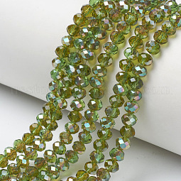 Electroplate Glass Beads Strands US-EGLA-A034-T6mm-J05