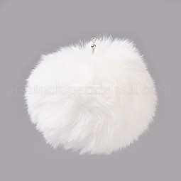 Handmade Faux Rabbit Fur Pom Pom Ball Covered Pendants US-WOVE-F020-A19