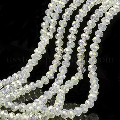 Electroplate Glass Beads Strands US-EGLA-A034-J10mm-T05-1