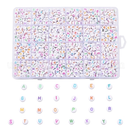 Alphabet Acrylic Beads US-OACR-X0006-21-1
