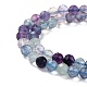 Natural Fluorite Beads Strands US-G-K315-B01-3