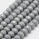 Opaque Solid Color Crystal Glass Rondelle Beads Strands US-EGLA-F046A-21-2