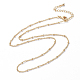 Long-Lasting Plated Brass Cable Chain Necklaces US-X-NJEW-K112-09G-NF-2