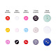 2-Hole Flat Round Resin Sewing Buttons Sets US-BUTT-PH0002-02-2