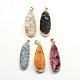 Plated Natural  Druzy Agate Pendants US-G-R275-04-1