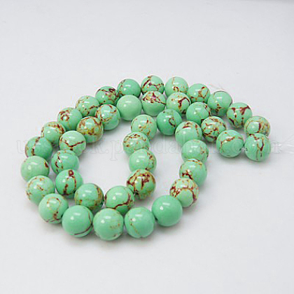 Synthetic Turquoise Beads Strands US-X-TURQ-H038-8mm-XXS10-1