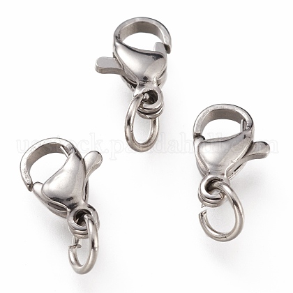 304 Stainless Steel Lobster Claw Clasps US-STAS-G240-01B-P-1