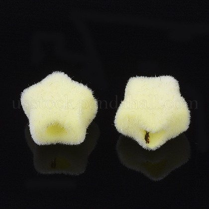Flocky Acrylic Beads&nbsp;US-OACR-T005-26-2