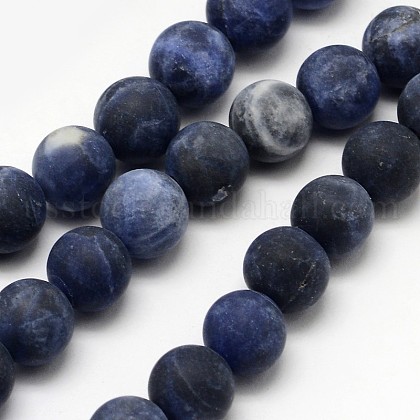 Natural Sodalite Beads Strands US-G-D682-8mm-1