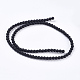 Synthetic Black Stone Bead Strands US-G-R345-4mm-38-1-2