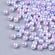 Rainbow ABS Plastic Imitation Pearl Beads US-OACR-Q174-10mm-01-2