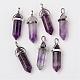 Natural Amethyst Double Terminated Pointed Pendants US-G-F295-05C-1
