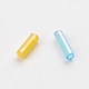 Transparent Colours Rainbow Glass Bugle Beads US-TSDB6MM-M-2