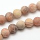 Natural Sunstone Frosted Round Bead Strands US-G-O039-07-8mm-1