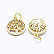 Brass Micro Pave Cubic Zirconia Charms US-ZIRC-L070-06G-2