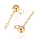 202 Stainless Steel Ball Stud Earring Findings&nbsp;US-STAS-F141-06G-4mm-2