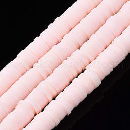 Flat Round Handmade Polymer Clay Beads US-CLAY-R067-6.0mm-27