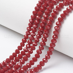 Opaque Solid Color Glass Beads Strands US-EGLA-A034-P10mm-D02