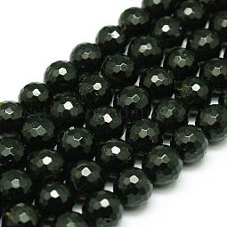 Natural Black Tourmaline Beads Strands US-G-C073-8mm-2