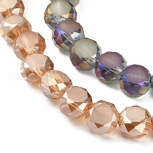 Electroplate Glass Bead Strands US-EGLA-R032-8mm-M1