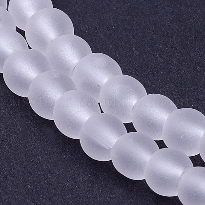 Baking Paint Transparent Glass Bead Strands&nbsp;US-GLAA-S031-4mm-13-3