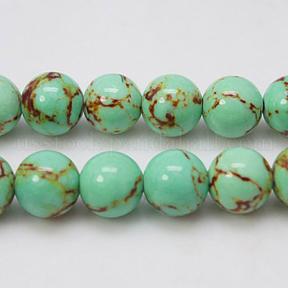 Synthetic Turquoise Beads Strands US-TURQ-H038-8mm-XXS10-1