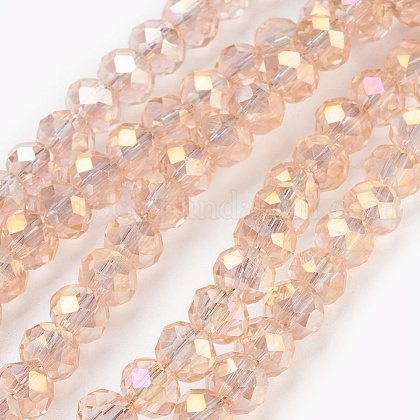 Electroplate Glass Beads Strands US-GLAA-K027-01AB-1