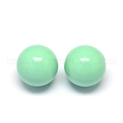 No Hole Spray Painted Brass Round Smooth Chime Ball Beads Fit Cage Pendants&nbsp;US-KKB-E003-M-12mm-2