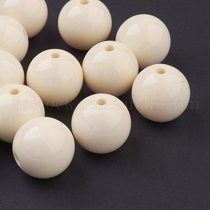 Round Bubblegum Chunky Acrylic Beads US-PAB709Y-13-1
