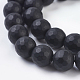 Synthetic Black Stone Beads Strands US-G-C059-10mm-1-3