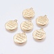 Brass Quote Charms US-KK-F740-20G-1