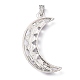 Chakra Jewelry Alloy Bezel Gemstone Big Pendants US-G-M039-02-3