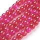 Spray Painted Crackle Glass Beads Strands US-CCG-Q002-10mm-08-2