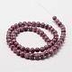 Natural Lepidolite/Purple Mica Stone Round Bead Strands US-G-O143-03-6mm-2