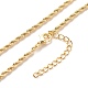 Brass Twist Rope Chains Necklace for Women US-NJEW-P265-15G-1