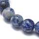 Natural Blue Spot Jasper Bead Stretch Bracelets US-BJEW-K212-B-039-3