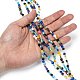 Flat Round Handmade Millefiori Glass Beads US-LK-R004-51-4