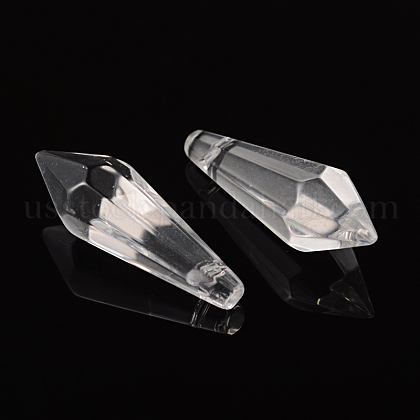 Faceted Glass Pendants US-GD14x37mmC01-1