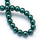 Baking Painted Pearlized Glass Pearl Round Bead Strands US-HY-Q330-8mm-79-4