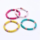 Handmade Polymer Clay Heishi Beads Stretch Bracelets US-BJEW-JB05087-1