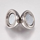 304 Stainless Steel Magnetic Clasps with Loops US-STAS-G173-05P-10mm-3