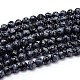 Natural Snowflake Obsidian Round Bead Strands US-G-J303-09-8mm-1