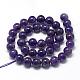 Natural Amethyst Beads Strands US-G-R446-8mm-21-2