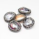 Faceted Glass Polymer Clay Rhinestone Oval Beads US-FIND-F003-11-1